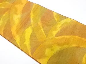 手織り紬　山並模様織り出し　名古屋帯